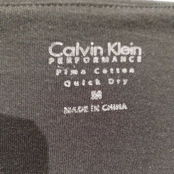 Calvin Klein Long, Layered T-Shirt MEDIUM Black, Like New - Picture 3 of 4
